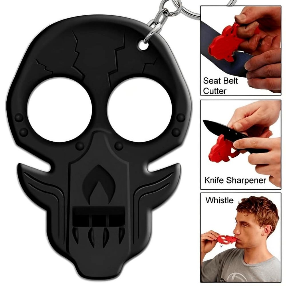 "Zombie" Death Bed Uprising Skull "Emergency Key Chain"⬇️NEW
